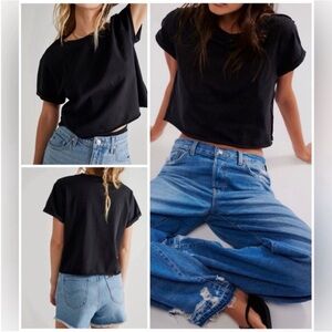 NWT Free People We The Free The Perfect Tee - black - Small
